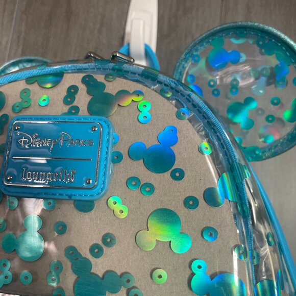 ✨ Disney Parks Loungefly Mickey Sequin Confetti Mini Backpack NWT - Picture 6 of 6